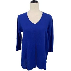 Flax Women’s Blue 100% Linen Tunic Top